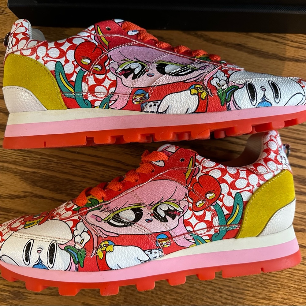 Men’s sizing but unisex runners from Coach. Limited edition by Japanese artist